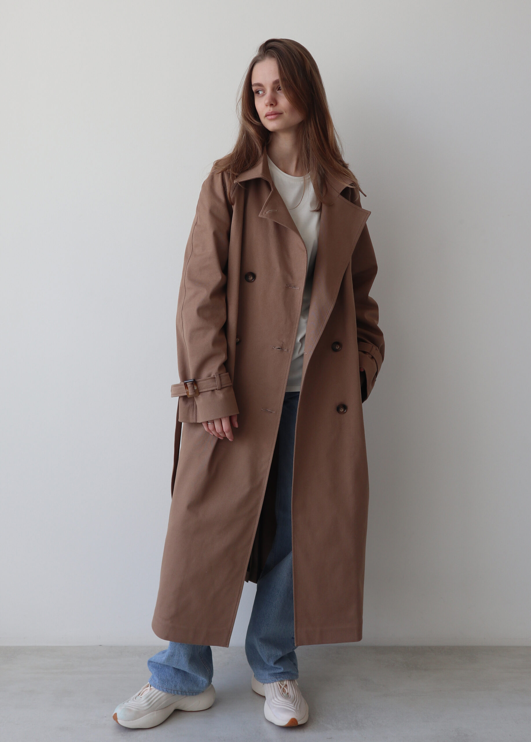 Тренч oversize new кемел