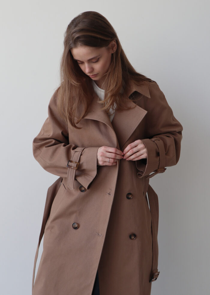 Тренч oversize new кемел